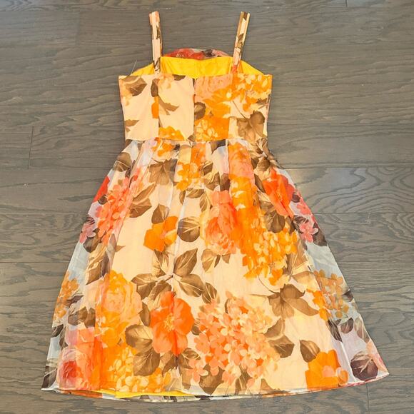 Lafayette 148 Vibrant Floral Silk Dress Size 6 - Picture 2 of 9